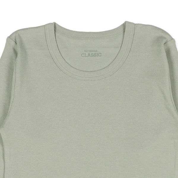 4枚組長袖シャツ肌着（ブルー系・モカ無地）