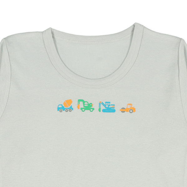 3枚組長袖シャツ肌着（工事・くるま）