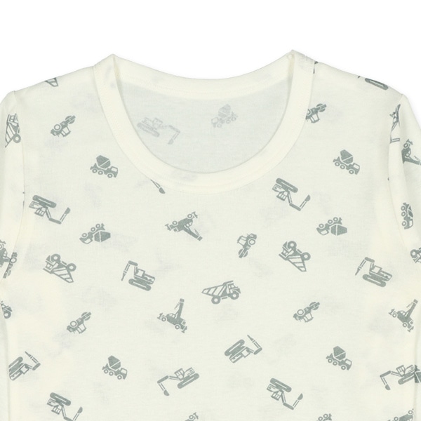 3枚組長袖シャツ肌着（工事・くるま）