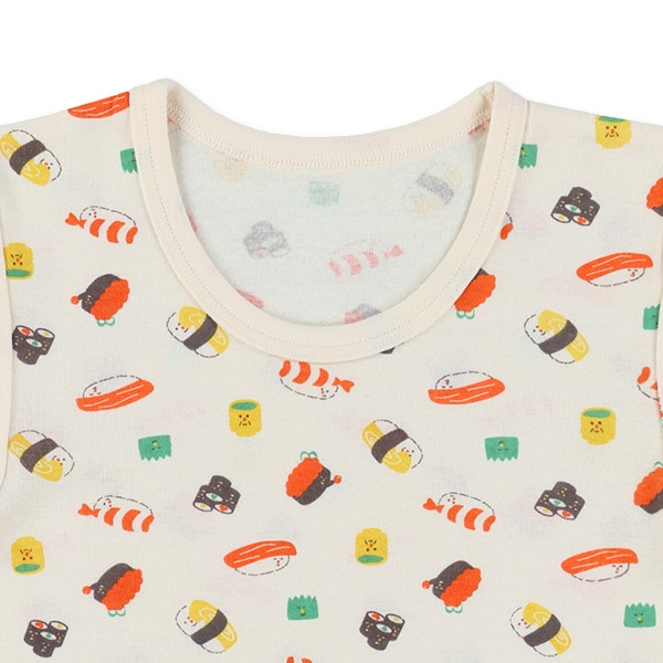 3枚組半袖シャツ肌着（お寿司・のれん）