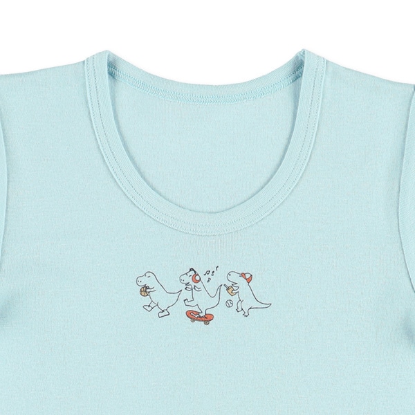 3枚組半袖シャツ肌着（遊ぶ恐竜）