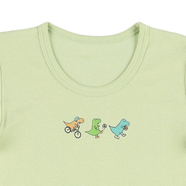 3枚組半袖シャツ肌着（遊ぶ恐竜）