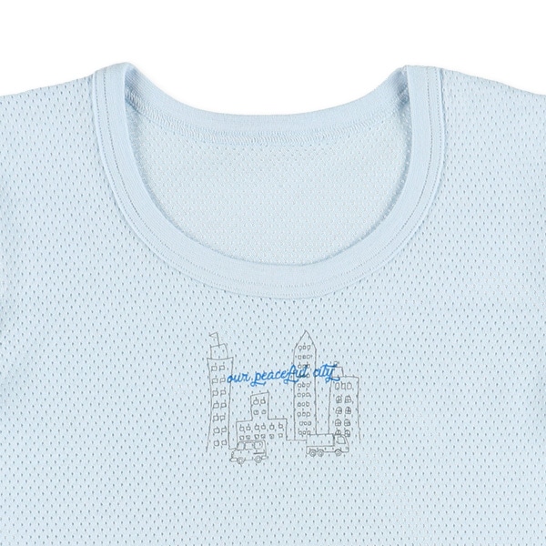 3枚組メッシュ半袖シャツ肌着（街並み）