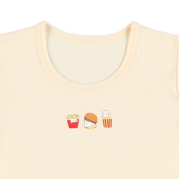 3枚組半袖シャツ肌着（ハンバーガー）