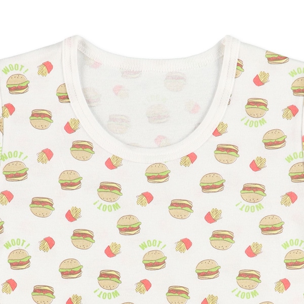 3枚組半袖シャツ肌着（ハンバーガー）