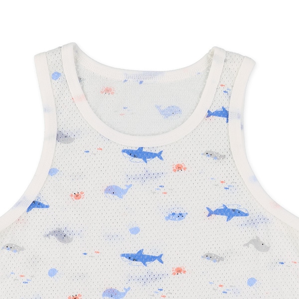 DRYWRAP）3枚組メッシュランニング肌着（サメ・クジラ）