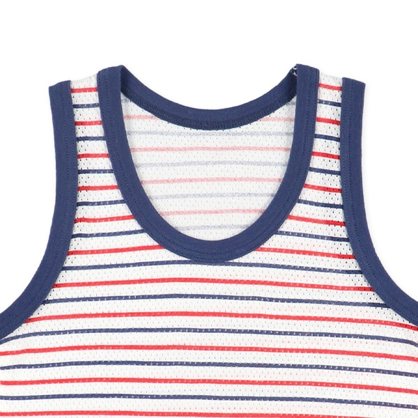 4枚組メッシュランニング肌着（ピスネーム・ボーダー・ワンポイント）