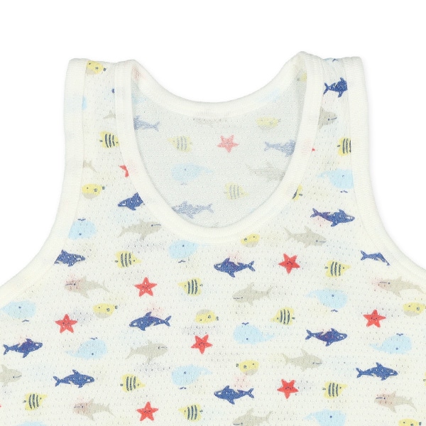 3枚組メッシュランニング肌着（くじら・かに・さかな）