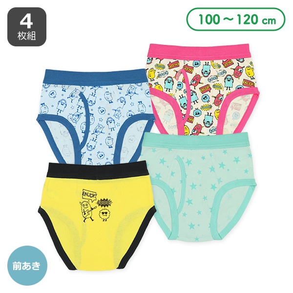 4枚組前あきブリーフ(モンスターMusic・星)