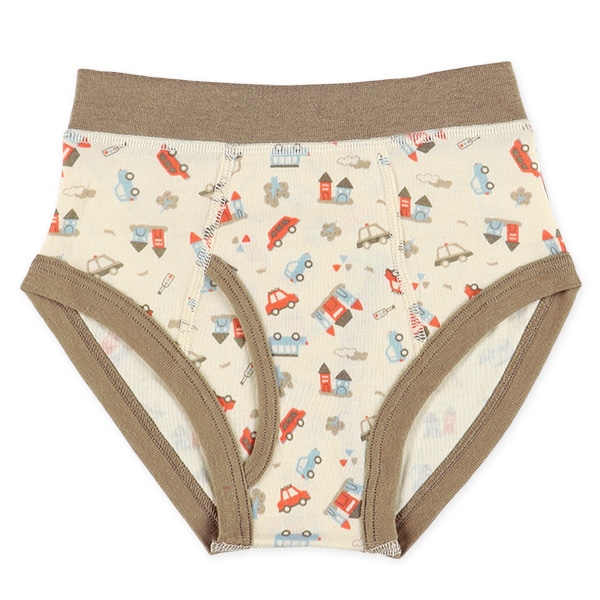 4枚組前あきブリーフ（はたらくくるま）
