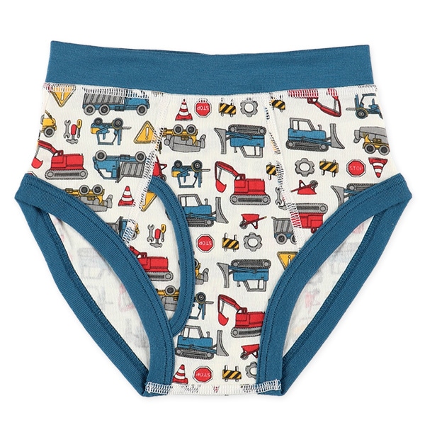 4枚組前あきブリーフ（はたらくくるま）