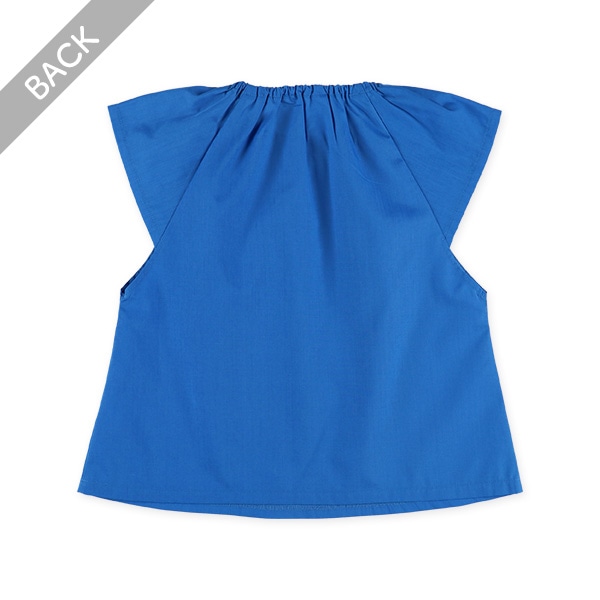 フレンチ袖スモック（ブルー）