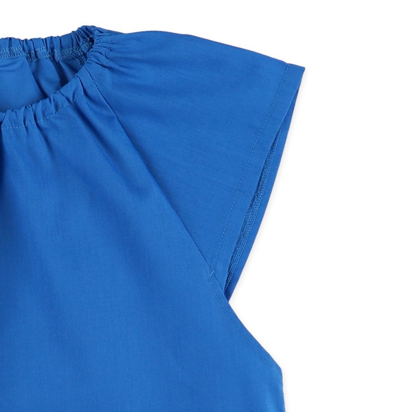 フレンチ袖スモック（ブルー）