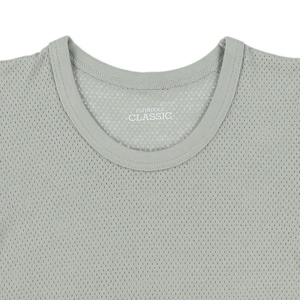 4枚組メッシュ半袖シャツ肌着（アース系・ブラック無地）