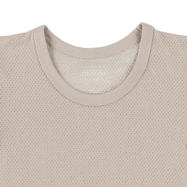 4枚組メッシュ半袖シャツ肌着（アース系・ブラック無地）