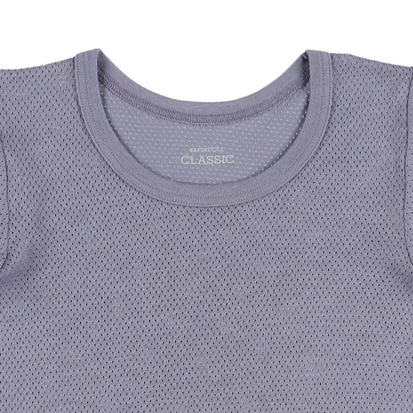 4枚組メッシュ半袖シャツ肌着（ブルー系無地）