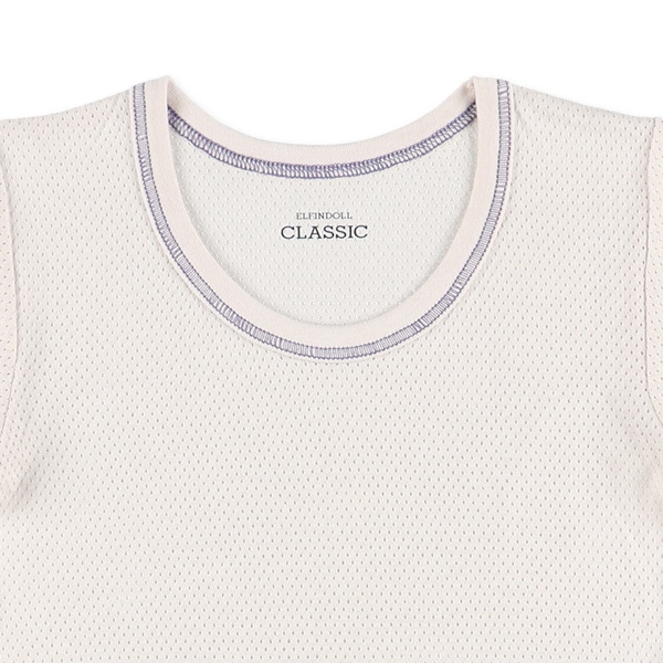 4枚組メッシュ半袖シャツ肌着（ブルー系無地）