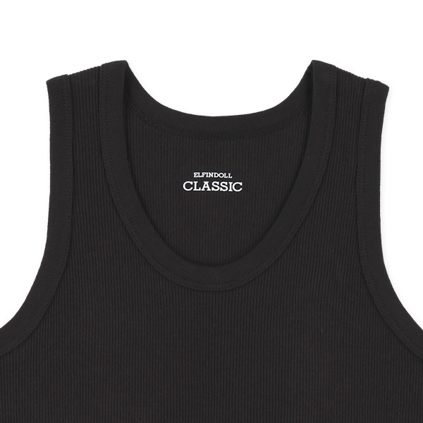 3枚組ランニング肌着（ブラック無地・リブ）