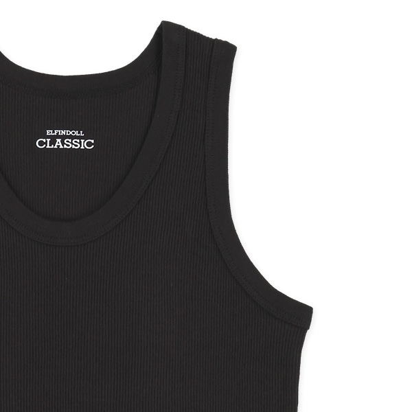 3枚組ランニング肌着（ブラック無地・リブ）