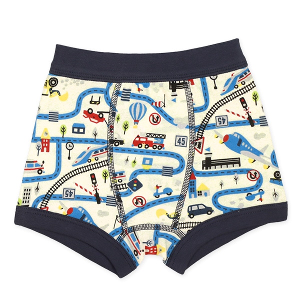 4枚組前とじボクサーブリーフ（はたらくのりもの）