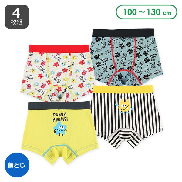 4枚組前とじボクサーブリーフ（ファニーモンスターズ）