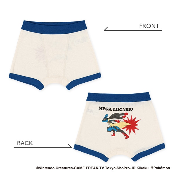 3枚組前とじボクサーブリーフ（ピカチュウ・メガルカリオ）