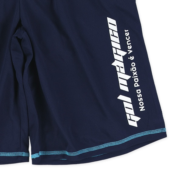 メッシュ胸ロゴエンブレム半袖Tシャツ＆ハーフパンツセット