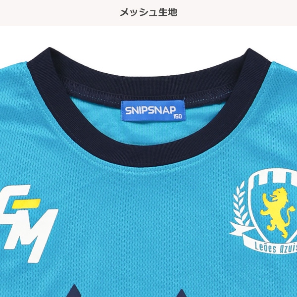 メッシュ胸ロゴエンブレム半袖Tシャツ＆ハーフパンツセット