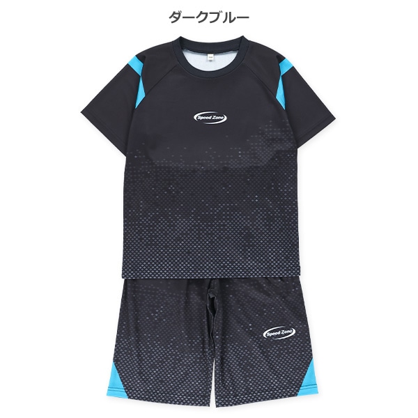 袖ラインブリスター半袖Tシャツ＆ハーフパンツセット