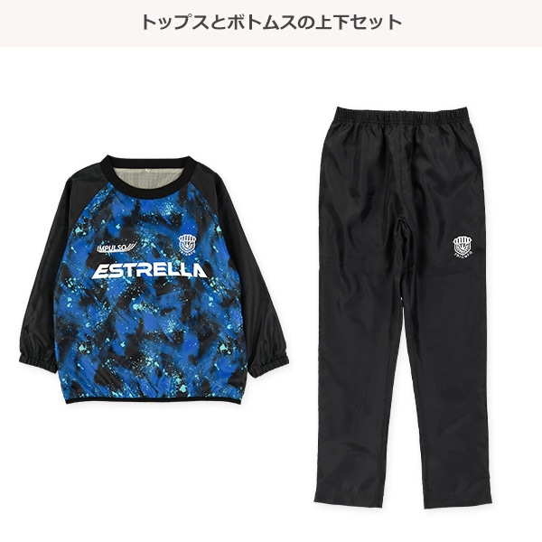 裏メッシュペイントピステトップス＆パンツセット