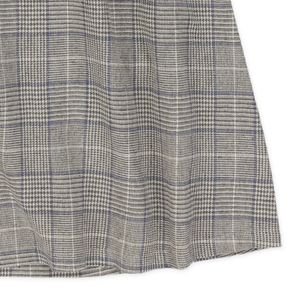 チェックレイヤード風長袖ワンピース