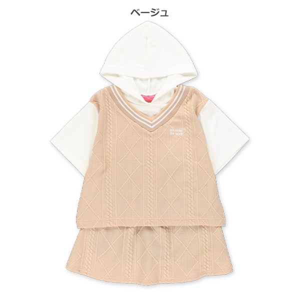 ふくれジャガード半袖Tシャツ＆パンツセット