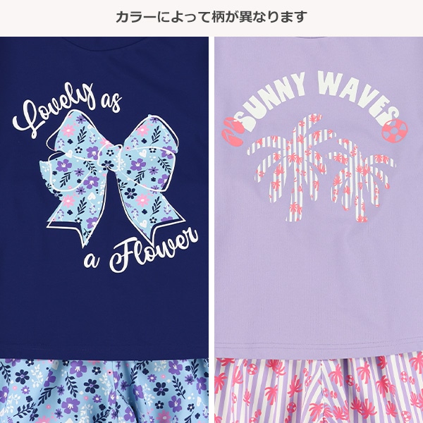 モチーフプリント半袖Tシャツ＆ボトムスセット
