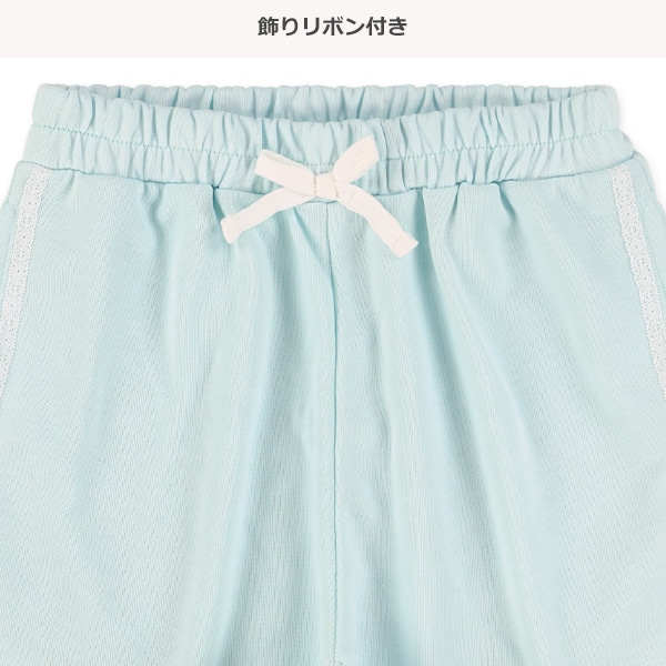 裏毛エンジェル柄ハーフジップトップス&パンツセット