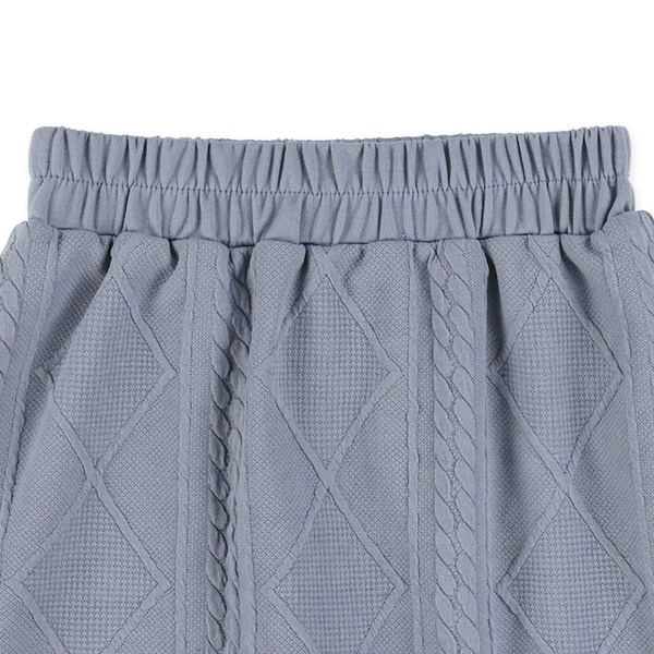 ふくれジャガードレイヤード風半袖パーカー＆スカートセット