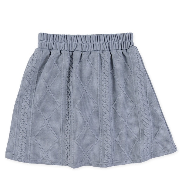 ふくれジャガードレイヤード風半袖パーカー＆スカートセット