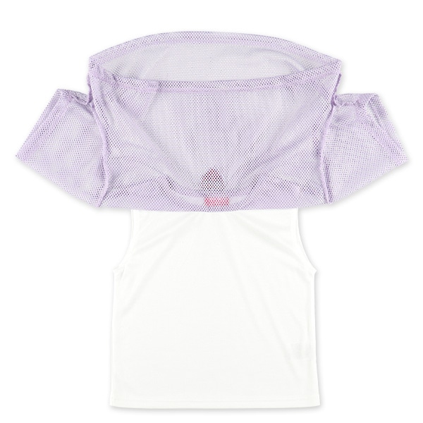 メッシュレイヤード風半袖Tシャツ&キュロットパンツセット