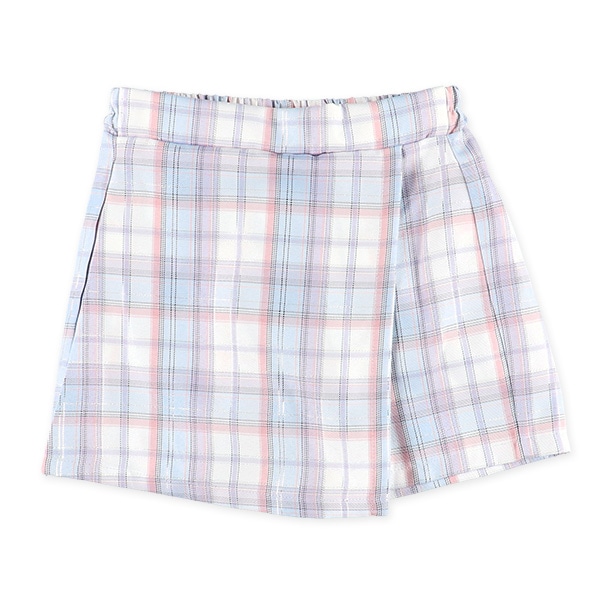 メッシュレイヤード風半袖Tシャツ&キュロットパンツセット