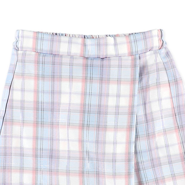 メッシュレイヤード風半袖Tシャツ&キュロットパンツセット