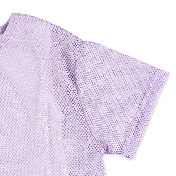 メッシュレイヤード風半袖Tシャツ&キュロットパンツセット