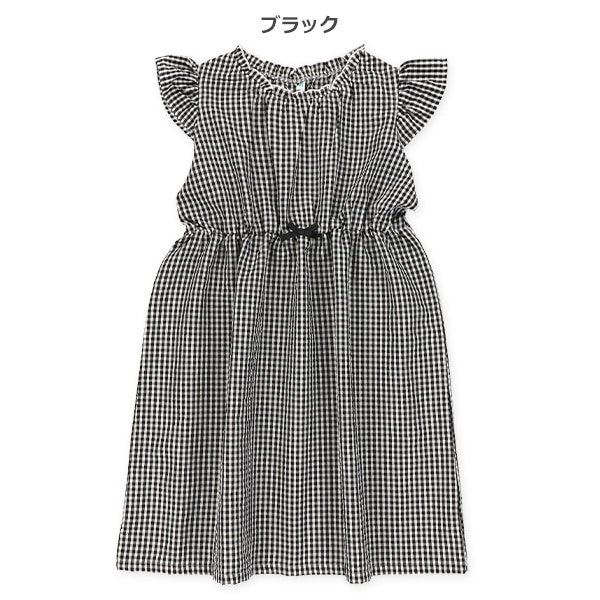 サッカーギンガムチェックフレンチワンピース