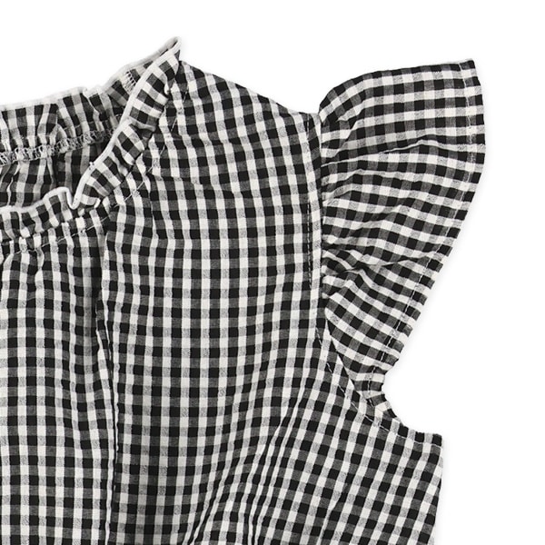 サッカーギンガムチェックフレンチワンピース