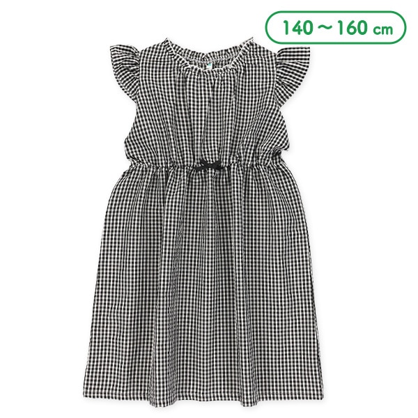 サッカーギンガムチェックフレンチワンピース