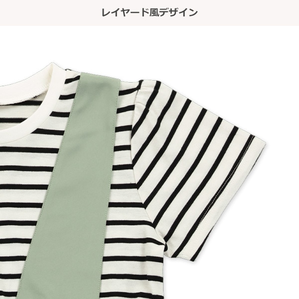 さらさらレイヤード風半袖ワンピース