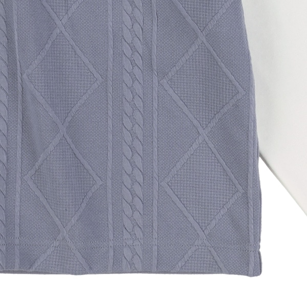 裏起毛ふくれジャガードレイヤード風フード付きトップス＆スカート