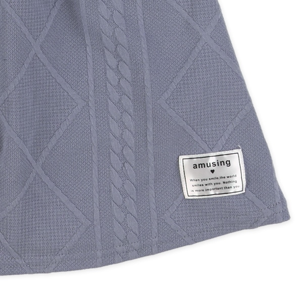 裏起毛ふくれジャガードレイヤード風フード付きトップス＆スカート