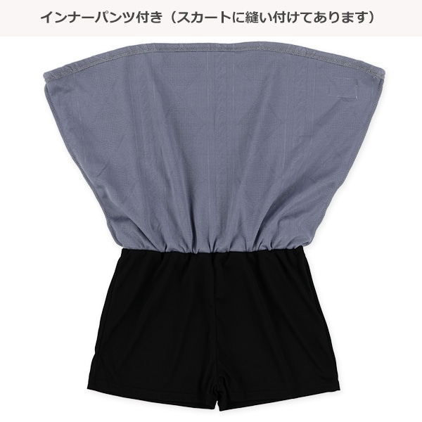 裏起毛ふくれジャガードレイヤード風フード付きトップス＆スカート