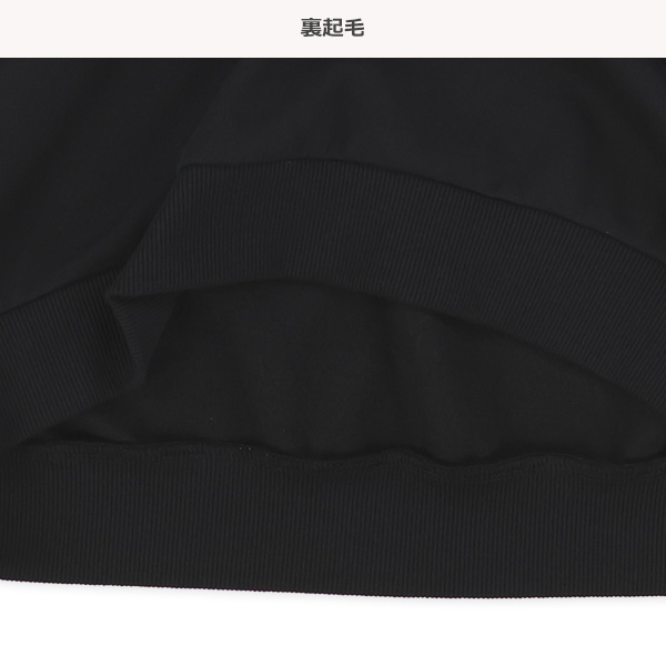 裏起毛胸袖ファーワンピース