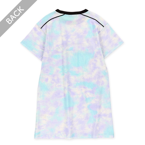 肩ライン切り替え半袖ワンピース