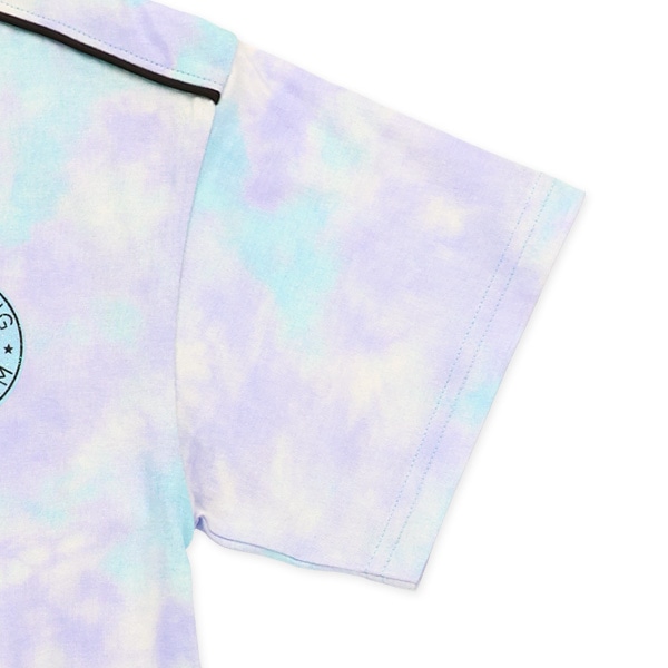 肩ライン切り替え半袖ワンピース